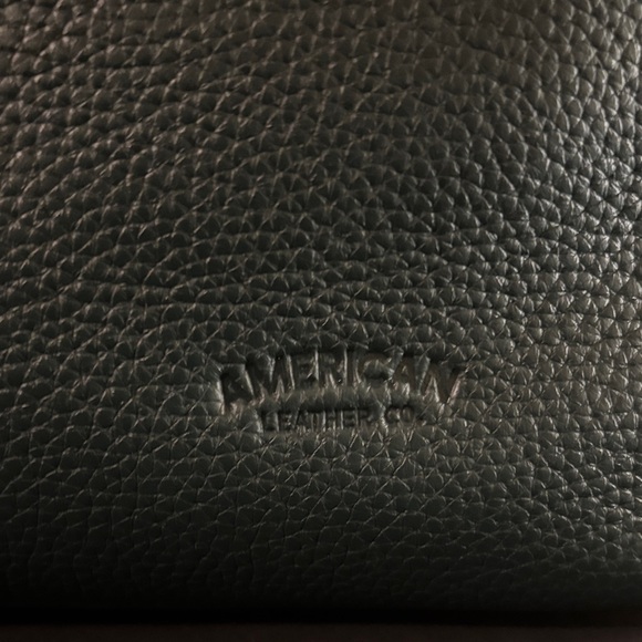 Chic Dark Green Leather Clutch - Picture 2 of 10